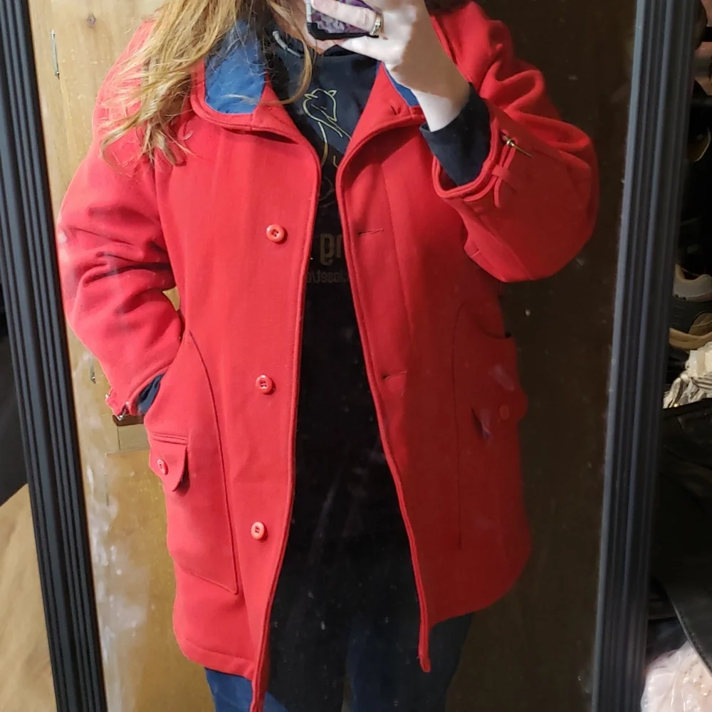 Woolrich wool coat red long coat - Picture 12 of 13